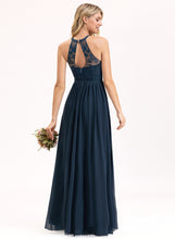 Load image into Gallery viewer, Lace Scoop Straps&amp;Sleeves Illusion Fabric A-Line Silhouette Floor-Length Neckline Length Lorelai Sleeveless Bridesmaid Dresses