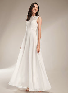 Martha Chiffon Wedding A-Line Scoop Floor-Length Lace Dress Wedding Dresses