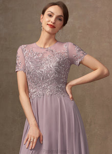 of Mother of the Bride Dresses Floor-Length A-Line Scoop Mother Lace Neck Dress the Beading Chiffon Sequins With Philippa Bride
