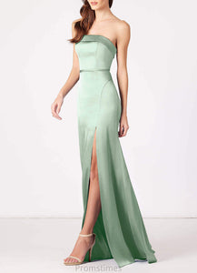 Elizabeth A-Line/Princess Natural Waist Sleeveless Spaghetti Staps Floor Length Bridesmaid Dresses