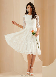 Wedding Dresses Knee-Length Dress Wedding Jess Scoop A-Line Lace
