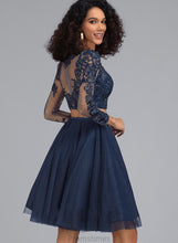 Load image into Gallery viewer, Annie Short/Mini Homecoming Dresses Dress Homecoming With Lace A-Line Neck Tulle Scoop