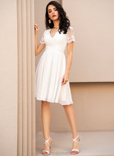 Load image into Gallery viewer, Prom Dresses Myla Lace Knee-Length A-Line V-neck Chiffon