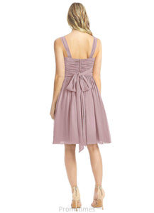 Martina Natural Waist Floor Length Sleeveless A-Line/Princess V-Neck Bridesmaid Dresses