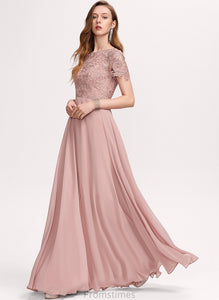 Length Scoop Lace Fabric A-Line Neckline Silhouette Straps&Sleeves Floor-Length Marely Bridesmaid Dresses