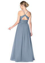 Load image into Gallery viewer, Melissa Natural Waist Floor Length One Shoulder Sleeveless Bridesmaid Dresses