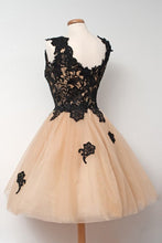 Load image into Gallery viewer, 2024 Scoop Tulle With Applique A Line Short/Mini Homecoming Dresses