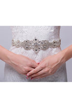 Load image into Gallery viewer, Delicate Wedding/Evening Ribbon Sash With Rhinestone
