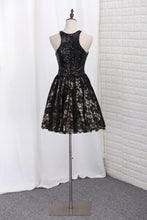Load image into Gallery viewer, 2022 Homecoming Dresses A Line Scoop Sequin&amp;Lace Short/Mini