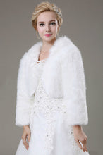 Load image into Gallery viewer, Concise Long Sleeves Faux Fur Wedding Wrap