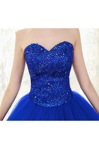 Sweetheart Quinceanera Dresses Floor-Length Tulle Ball Gown Lace Up Sequins