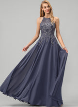 Load image into Gallery viewer, Scoop Anastasia With Prom Dresses Floor-Length Lace A-Line Chiffon Sequins