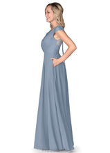 Load image into Gallery viewer, Cailyn Short Sleeves A-Line/Princess V-Neck Knee Length Natural Waist Bridesmaid Dresses