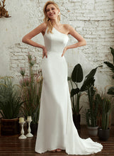 Load image into Gallery viewer, One-Shoulder Train Wedding Dresses Adelaide Wedding Sweep Dress Trumpet/Mermaid