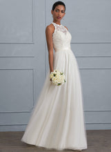 Load image into Gallery viewer, A-Line Rylie Charmeuse Wedding Wedding Dresses Tulle Floor-Length Lace Dress