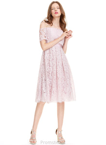 A-Line Homecoming Homecoming Dresses Lace With Dress Lace Knee-Length Raelynn Off-the-Shoulder