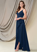 Load image into Gallery viewer, Ida High Low Sleeveless One Shoulder Natural Waist A-Line/Princess Bridesmaid Dresses