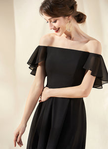 Fabric Asymmetrical Silhouette Neckline A-Line Embellishment CascadingRuffles Length Off-the-Shoulder Lydia Spaghetti Staps Sleeveless Bridesmaid Dresses
