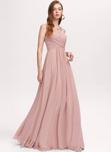 Load image into Gallery viewer, Pleated Floor-Length With A-Line V-neck Chiffon Kayley Prom Dresses