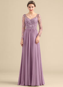 Beading A-Line Floor-Length Fabric Length Neckline V-neck Silhouette Embellishment Pockets Iliana A-Line/Princess Bridesmaid Dresses