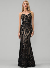 Load image into Gallery viewer, Floor-Length Prom Dresses Sequined V-neck Leyla With Sequins Trumpet/Mermaid