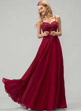 Load image into Gallery viewer, Sweetheart Chiffon Jaylyn Floor-Length Rhinestone Lace A-Line With Prom Dresses