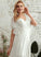 A-Line Georgia Chiffon Floor-Length Dress V-neck Lace Wedding Dresses Wedding