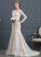 Train Wedding Court Bow(s) Wedding Dresses Scoop Dress Lace Sequins Neck With Beading Trumpet/Mermaid Adison Tulle