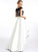 Wedding Illusion Jocelynn Wedding Dresses Satin Asymmetrical Scoop Lace A-Line Dress