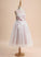 Neck Tea-length With Sleeveless Girl Micaela Dress Flower Flower Girl Dresses - A-Line Lace/Beading/Flower(s) Scoop Tulle