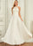 A-Line Wedding Chiffon Floor-Length Wedding Dresses Lace Dress Scoop Chasity