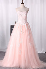 Load image into Gallery viewer, 2022 Quinceanera Dresses Ball Gown Sweetheart With Applique Tulle Sweep/Brush Train
