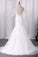 2022 Sexy Mermaid Wedding Dresses Scoop Half Sleeves Tulle With Applique Open Back