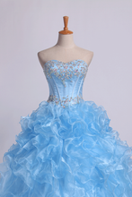 Load image into Gallery viewer, 2024 Sweetheart Quinceanera Dresses Ball Gown Organza With Beading