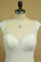 2022 Lace Wedding Dresses Sheath V-Neck Court Train Beaded Neckline