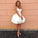 Princess/A-Line Straps White Satin Homecoming Dresses Ayana Tired Dresses Prom