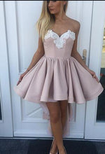 Load image into Gallery viewer, Homecoming Dresses Ashly A-Line Sweetheart High Low Blush 2024 With Appliques