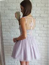 Load image into Gallery viewer, Sadie Homecoming Dresses Lace Princess/A-Line V-Neck Short Lavender Tulle Dresses With Prom