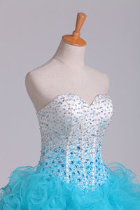 2022 Bicolor Sweetheart Quinceanera Dresses Ball Gown Floor-Length