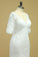 2022 Mermaid Wedding Dresses V-Neck 3/4 Sleeves Court Train Tulle V-Back With Covered Button