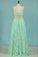 2022 Soft Lace Evening Dresses A-Line V-Neck Floor-Length With Beading