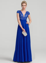 Load image into Gallery viewer, Lace Floor-Length Prom Dresses Chiffon V-neck Haley A-Line