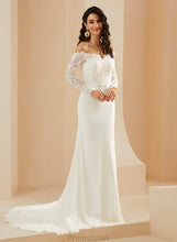 Load image into Gallery viewer, Chiffon Lace Wedding Dresses Eve With Train Dress Court Off-the-Shoulder Trumpet/Mermaid Wedding