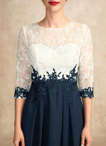 Neck Ryan Lace Mother of the Bride Dresses A-Line the Mother Bride Chiffon of Tea-Length Dress Scoop