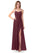 Estrella A-Line/Princess Natural Waist Sleeveless Floor Length V-Neck Bridesmaid Dresses