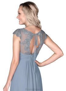 Cailyn Short Sleeves A-Line/Princess V-Neck Knee Length Natural Waist Bridesmaid Dresses