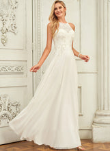 Load image into Gallery viewer, A-Line Wedding Chiffon Floor-Length Wedding Dresses Lace Dress Scoop Chasity