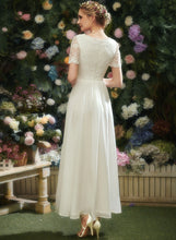 Load image into Gallery viewer, Dress Maisie V-neck Lace Wedding Asymmetrical Chiffon Wedding Dresses A-Line