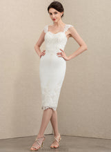 Load image into Gallery viewer, Dress Mother Mother of the Bride Dresses With Stretch Sweetheart Knee-Length of Ali Lace Crepe Sheath/Column the Beading Bride