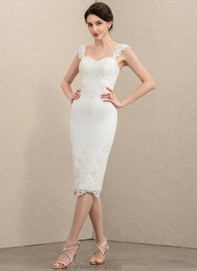 Dress Mother Mother of the Bride Dresses With Stretch Sweetheart Knee-Length of Ali Lace Crepe Sheath/Column the Beading Bride